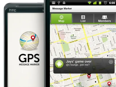 Android App - Message Marker android app cream gray green ui