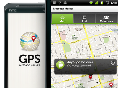 Android App - Message Marker android app cream gray green ui