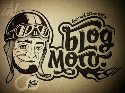 Hell Yeah ! blog blogmoto comic gang illustration mascot moto website