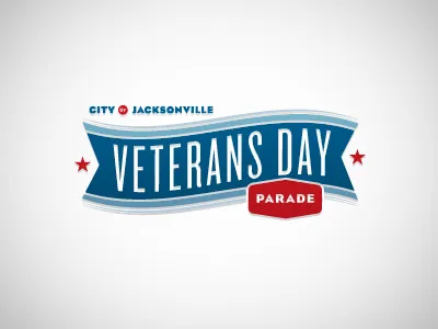 Veterans Day Parade americana banner parade