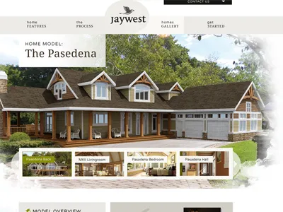 Heading area for page of home site header home builder navigation slider slideshow web design