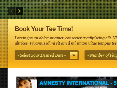 Golf Site Concept application golf layouts sports ui user interface website