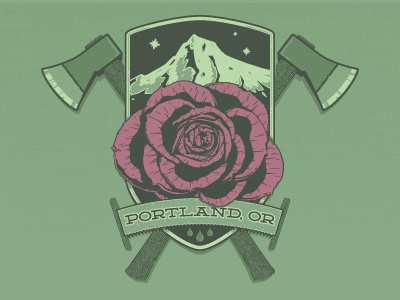 Portland Alt Color illustration portland t shirt threadless