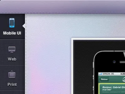 My Portfolio's App app ipad mobile portfolio sewing tab tabbar texture ui