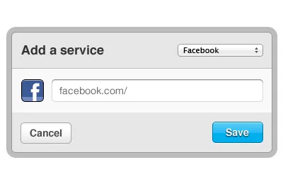 Social profiles cardcloud
