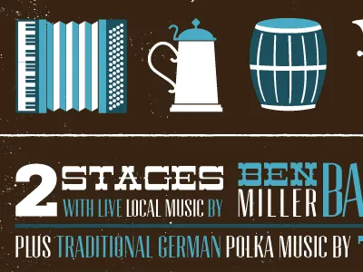 Oktoberfest Poster beer grungy illustration music oktoberfest poster typography vintage