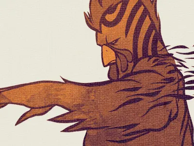 Ohiki! character cluck digital doodle illustration photoshop rooster samurai