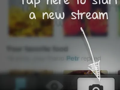 Coach marks in Piictu app blur coach marks hand drawn iphone piictu tabbar