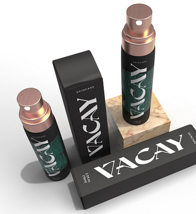 Vacay Skincare Visual Identity brand branding design font label lettering logo packaging skincare typo typography visual identity
