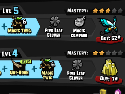 Treasure Quest UI 02 cartoon facebook games interface ui vector
