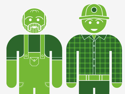 Farm Friends characters farming vector