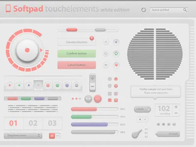 Softpad preview audio knobs pink softpad ui user interfaces