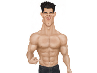 Taylor Lautner Paint Stage 2 caricature design digital painting graphic design photoshop taylor lautner