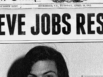 Steve Jobs Resigns newsworthy quick shop vintage