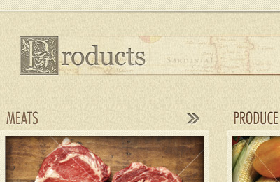 Drop Cap and Page Title design web