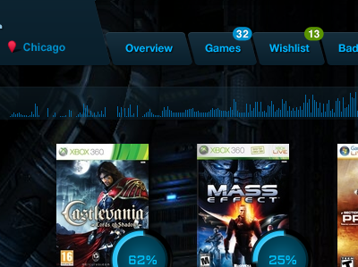 Games Community buttons dark games nav navigation