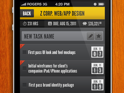 HQ: To Do v1.1 app apps dark hq interface ios iphone mobile productivity ui