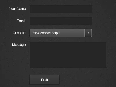 Dark Web Form black charcoal form grey psd ui web