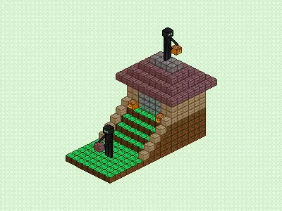 Endermen and Buildings 16 8 8 bit enderbuilders endermen minecraft pixel pumpkin sam jones