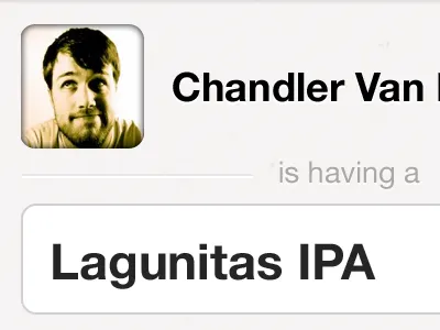 Tavern Check In app beer helvetica iphone retina