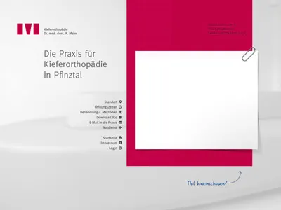 Orthodontic Office architecture corporate formgarten gray medical microsite orthodontic office red screendesign web