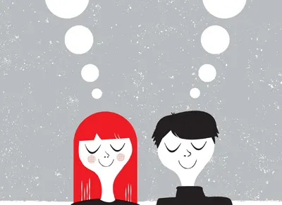 Thinking Of You black boy girl love red screen print silkscreen silver sketch strawberryluna textures thinking of you white