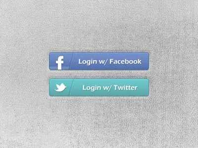 Social Connect buttons css3 icon social media ui