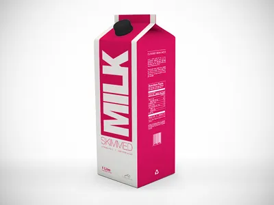 Milk Carton carton milk packaging pink