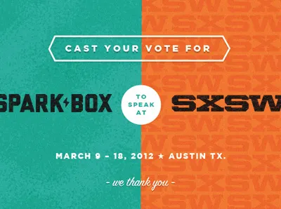 Sparkbox SXSW orange sxsw teal vote