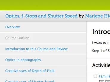 Ruzuku Course Navigation navigation