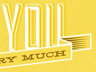 Thanks a Bundle card duke hefty ribbon scallop texture thank you thanks typography