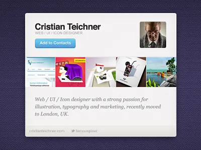 Little portfolio UI texture ui webapp wip