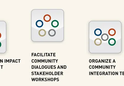 Icons for Community Activism buttons circles icons rings