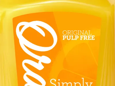 Simply Orange Redo brush label mock packaging print