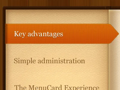 website designing menu