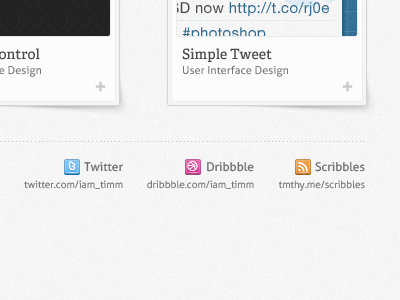 Portfolio - Footer blue footer light logo portfolio shadow social texture typography