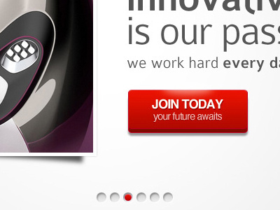 Slideshow big button button red webdesign website