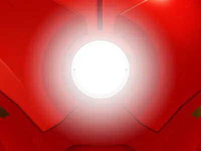 iron man β.1 arc reactor avengers icons iron man light marvel metal red reflective super hero