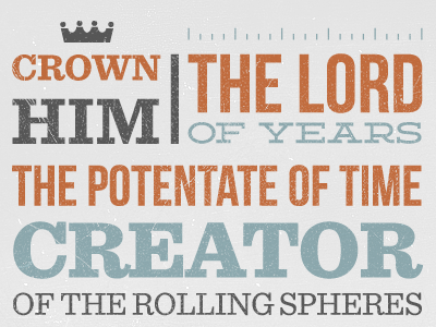 Crown Him bebas neue deming ep hymn sentinel typography verse