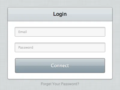 Prjctz - Login box button field gray header linen login prjctz