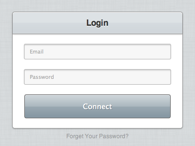 Prjctz - Login box button field gray header linen login prjctz