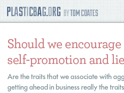 Looking for feedback blog redesign simple tomcoates typography understated weblog