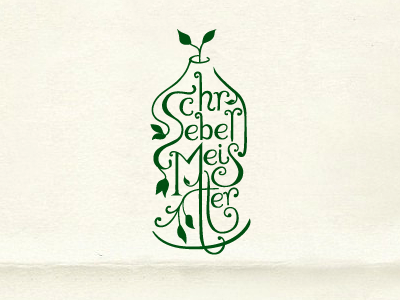 Schreber Meister Logo - Vector #2 branding hand drawn identity leaves lettering logo organic sketch type