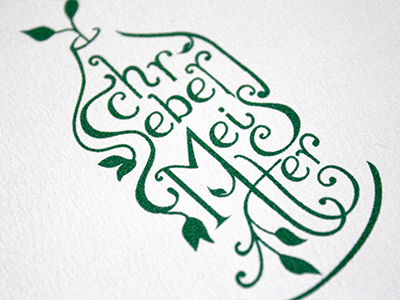 Schreber Meister Logo - Vector #1 branding hand drawn identity leaves lettering logo organic sketch type