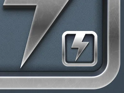 Foliozo adobe fireworks fireworks foliozo icon ios ipad lightning bolt metal steel vector