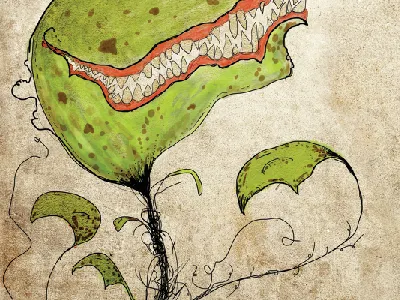 Killer Plant halloween illustration monster plant scary