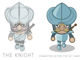 Smallknight character design illustration ios game