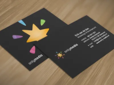 OnlyMedia Business Card branding business business card card logo media only