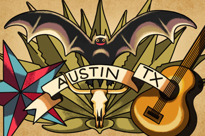 Austin, TX Postcard alan defibaugh austin gowalla postcard tx