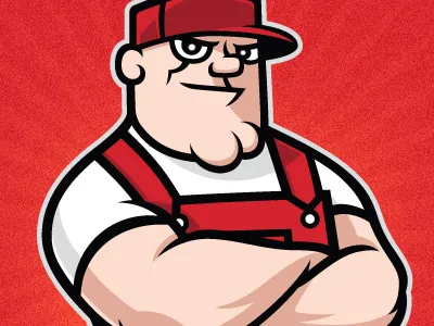 Mascot Standalone character illustration inkstatic mascot sports vector